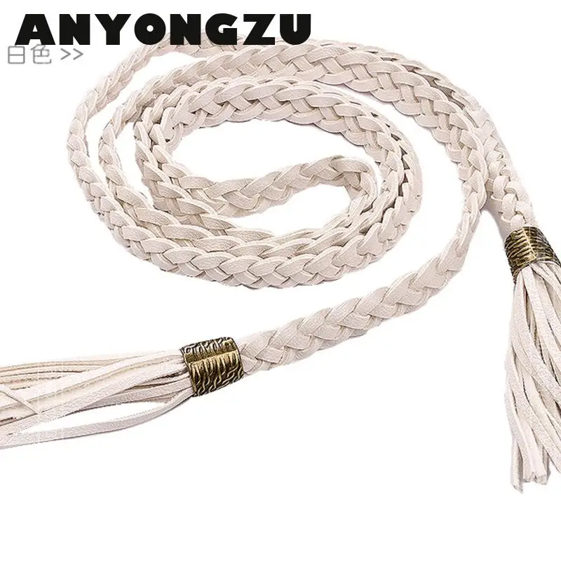 Women Thin Belt Hand Woven Fashion Bow Double Tassel Style Versatile Decorative Waist Chain Black White Coffee Matching Dress
Women Thin Belt Hand Woven Fashion Bow Double Tassel Style Versatile Decorative Waist Chain Black White Coffee Matching Dress