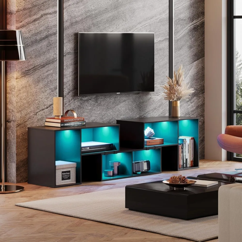 Gaming Media 3 Pieces Console Cabinet for Living Room, TV Stand, Deformable TV Stand with LED Strip, Modern Entertainment Center
Gaming Media 3 Pieces Console Cabinet for Living Room, TV Stand, Deformable TV Stand with LED Strip, Modern Entertainment Center