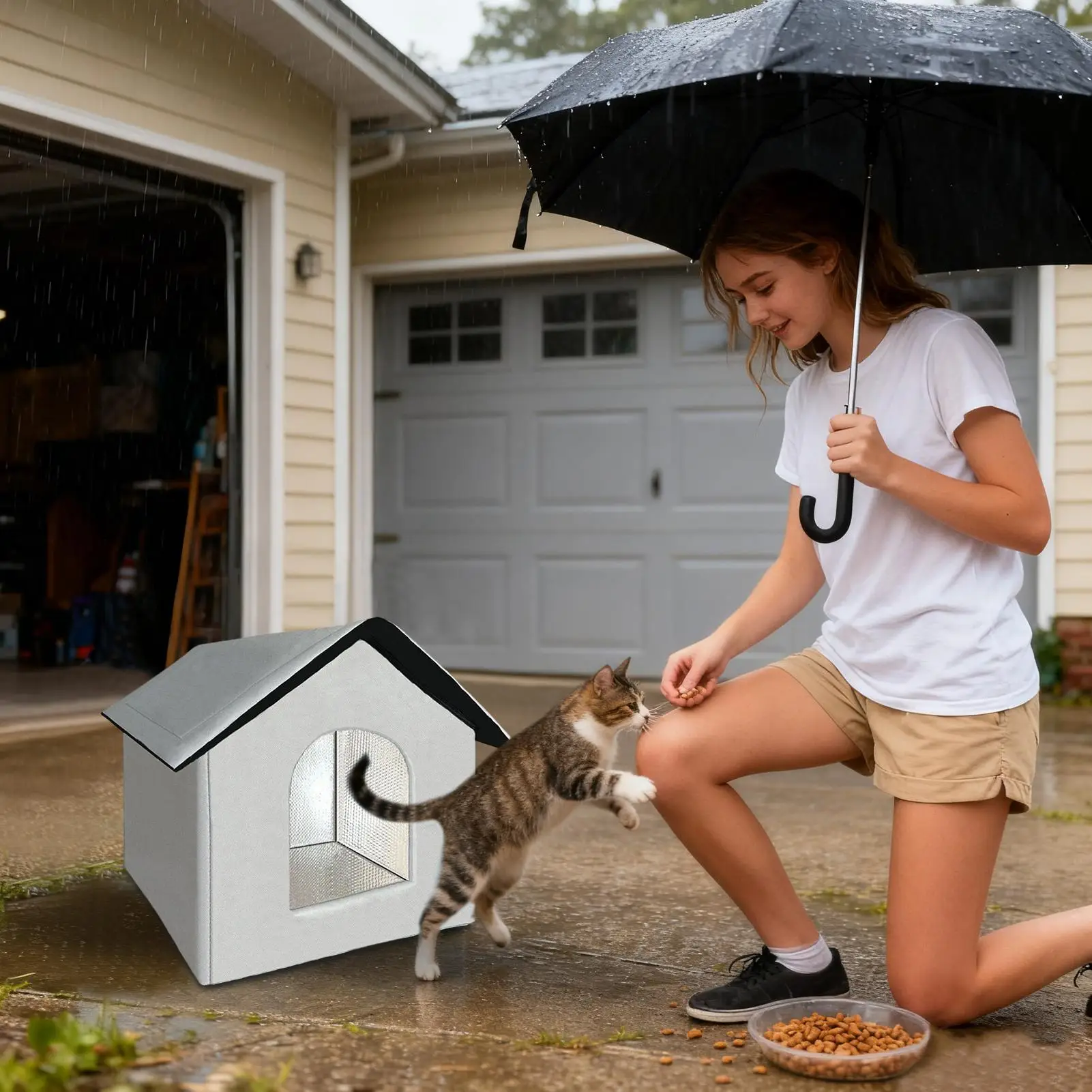 Cat Bed Cold-Resistant Enclosed Pet Tent Waterproof Outdoor Winterproof Cat Cave For Calming Sleeping Kittens Puppies Animals
Cat Bed Cold-Resistant Enclosed Pet Tent Waterproof Outdoor Winterproof Cat Cave For Calming Sleeping Kittens Puppies Animals