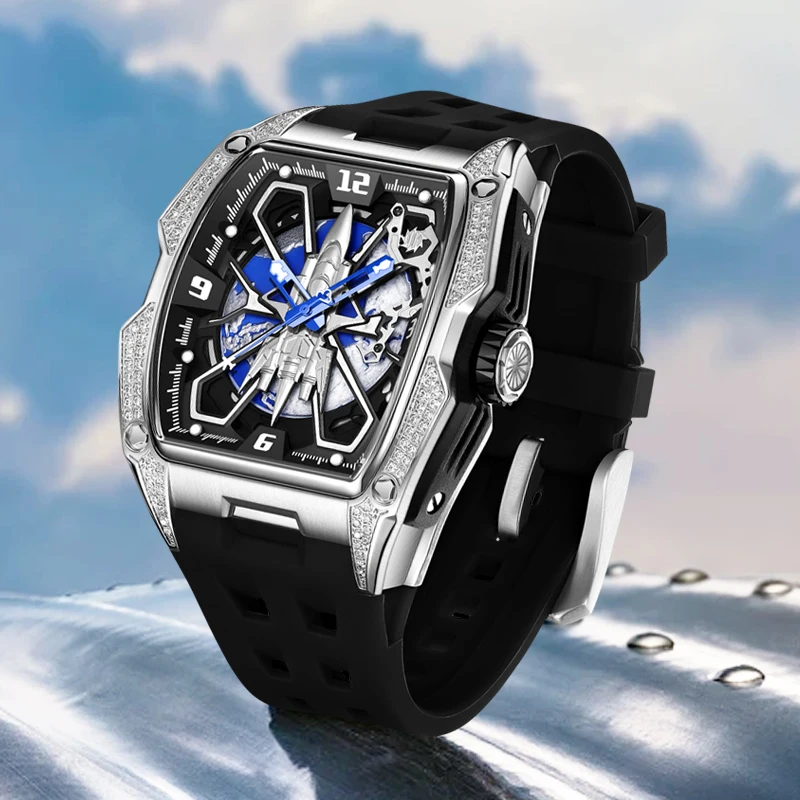 Мужские полностью автоматические механические часы HANBORO Fighter Series, водонепроницаемые трендовые часы с ночником
Мужские полностью автоматические механические часы HANBORO Fighter Series, водонепроницаемые трендовые часы с ночником