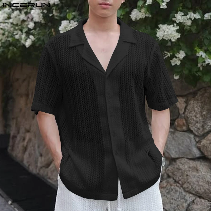 INCERUN Fashion Men Shirts Casual Tops Tee Summer Short Sleeve Hollow Out Transparent Mesh Shirt Oversize Streetwear Lapel Tops
INCERUN Fashion Men Shirts Casual Tops Tee Summer Short Sleeve Hollow Out Transparent Mesh Shirt Oversize Streetwear Lapel Tops
