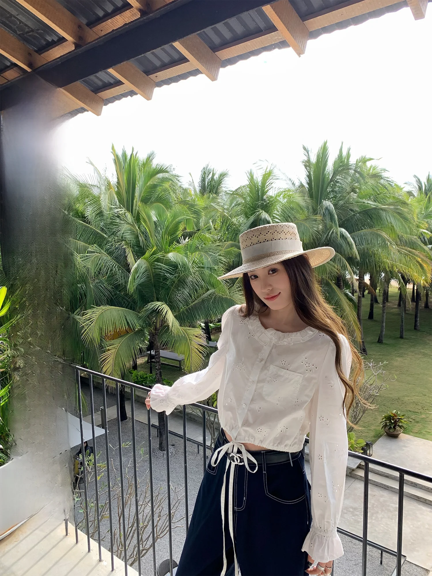 Hhyii Dreaming Mountain Camellia Short Shirt Collar Doll Women's White Loose Slimming Top Spring Casual Style Pure Cotton Lon...
Hhyii Dreaming Mountain Camellia Short Shirt Collar Doll Women's White Loose Slimming Top Spring Casual Style Pure Cotton Lon...