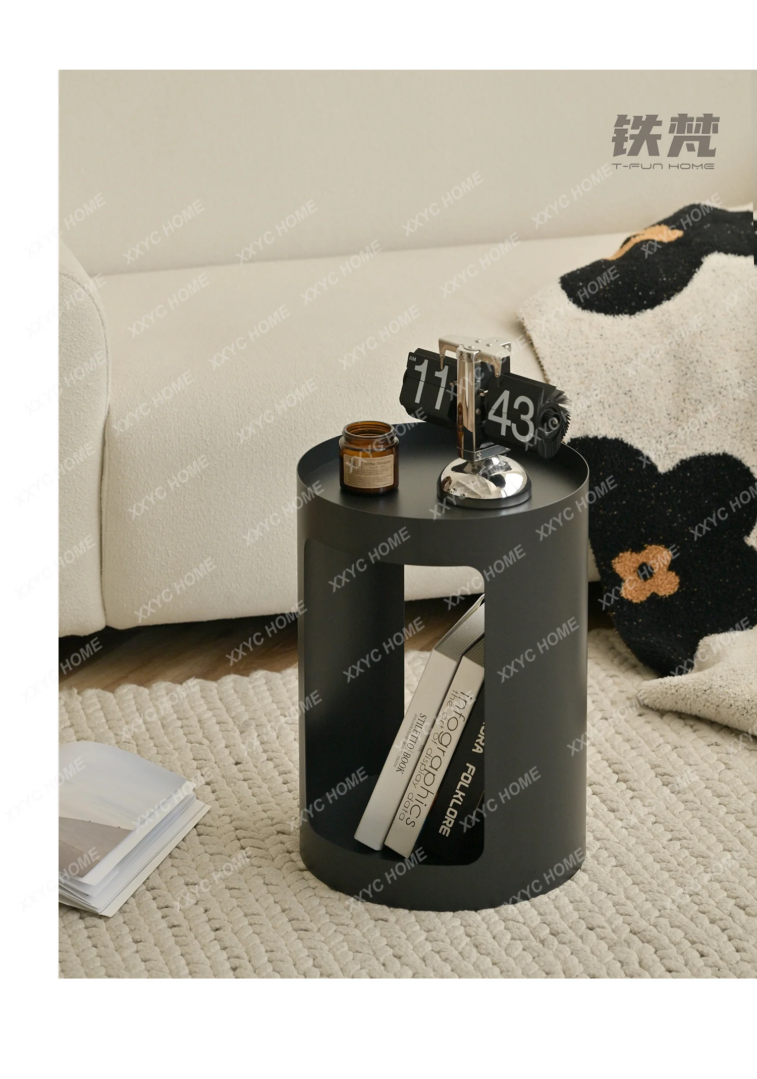 *Wrought iron living room sofa side several bedrooms bedside round creative side table
*Wrought iron living room sofa side several bedrooms bedside round creative side table