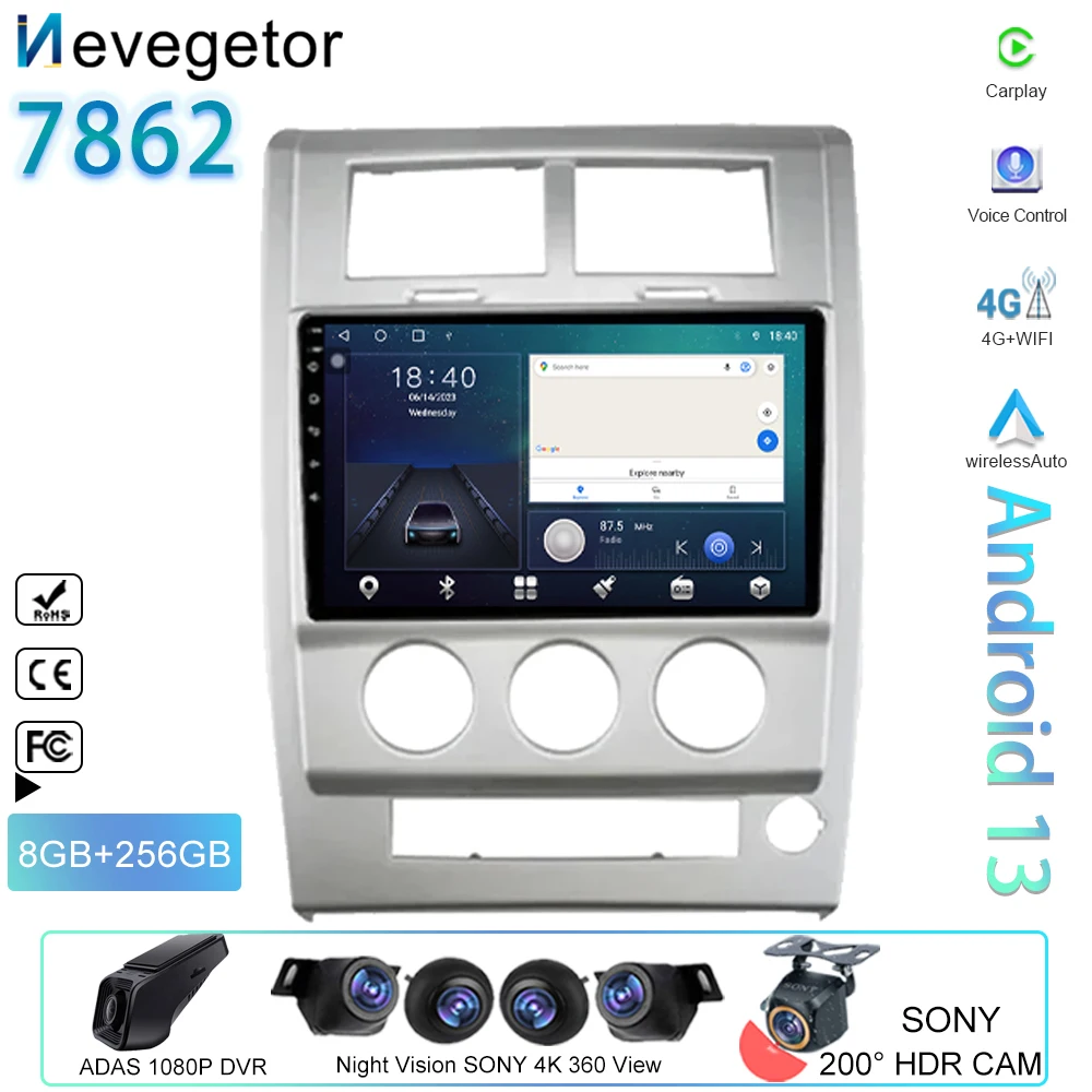 Android Auto For Jeep Cherokee Liberty KK 2007 - 2012 Car Multimedia Radio Stereo Video Player Navigation 4G Carplay No 2din DVD
Android Auto For Jeep Cherokee Liberty KK 2007 - 2012 Car Multimedia Radio Stereo Video Player Navigation 4G Carplay No 2din DVD
