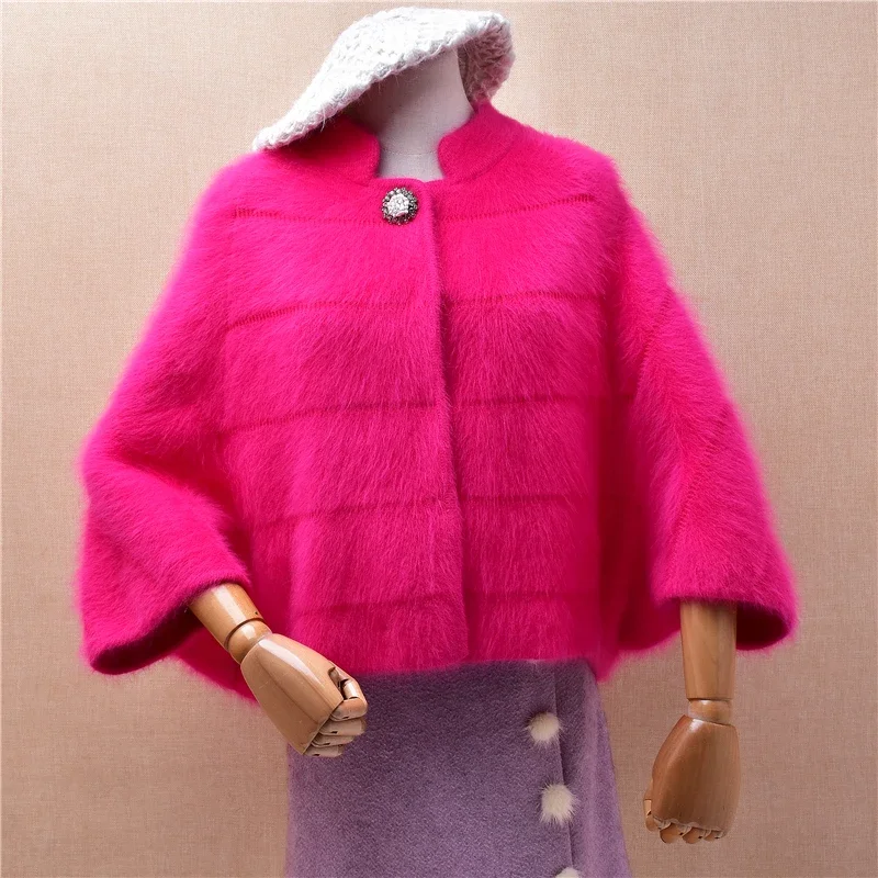 Ladies Women Autumn Winter Clothing Pull Rose Hairy Mink Cashmere Knitted Short Batwing Sleeves Loose Cardigans Sweater Jacket
Ladies Women Autumn Winter Clothing Pull Rose Hairy Mink Cashmere Knitted Short Batwing Sleeves Loose Cardigans Sweater Jacket