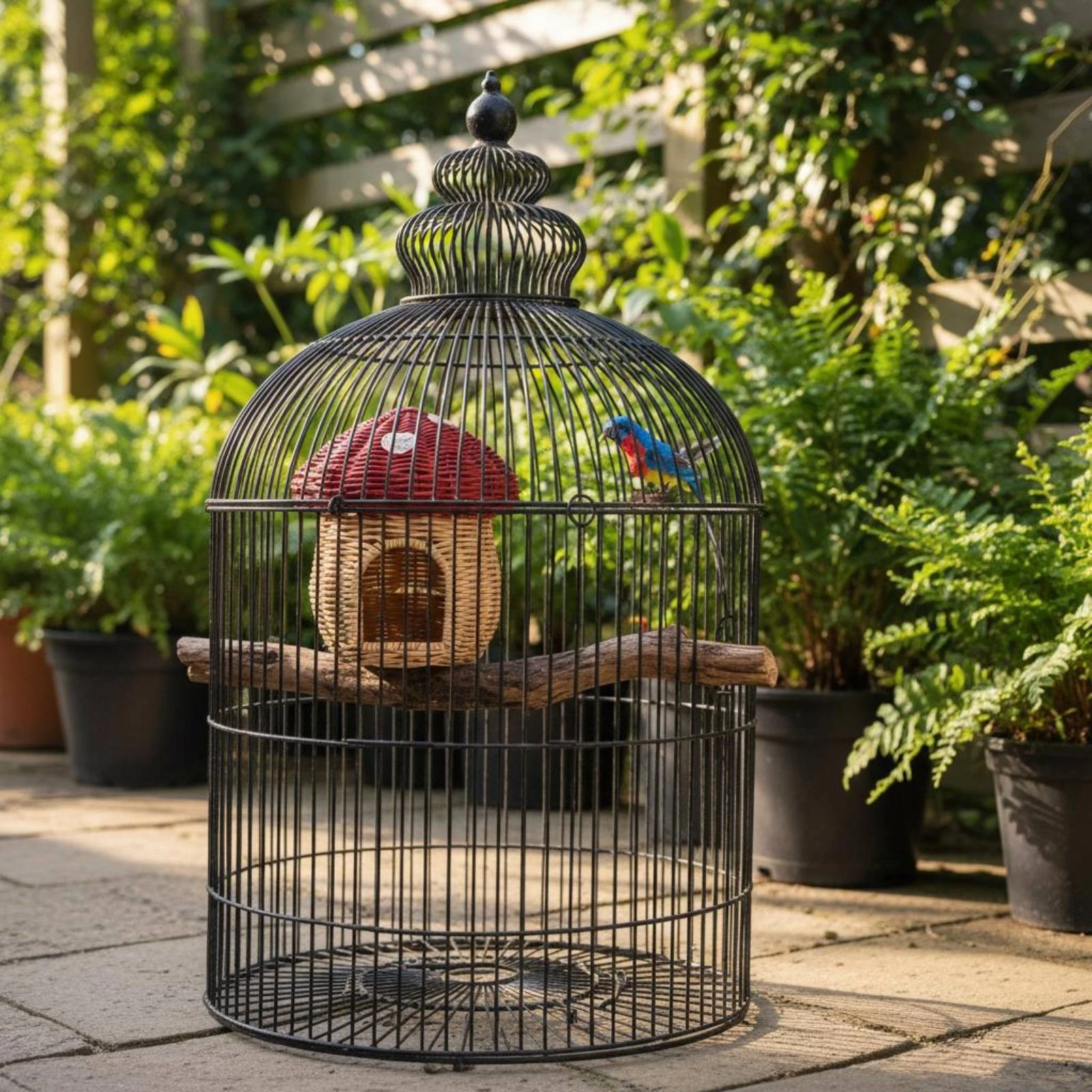 Fungus-Shaped Birdhouse Domed Top Rattan Birdhouse Woven Bird Nest Natural Finish Woven Bird Hut Rounded Entrance
Fungus-Shaped Birdhouse Domed Top Rattan Birdhouse Woven Bird Nest Natural Finish Woven Bird Hut Rounded Entrance