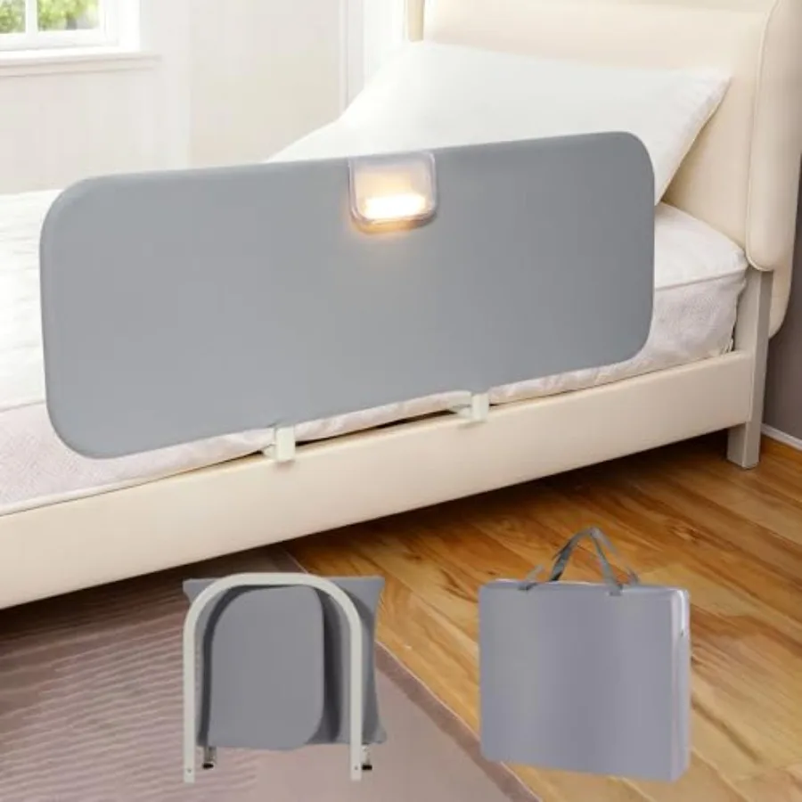 Travel Bed Rails for Toddlers with Motion Sensor Light, Foldable Toddler Bed Rail 48" Extra Long Safety Guard, Deep U-Shaped Ba
Travel Bed Rails for Toddlers with Motion Sensor Light, Foldable Toddler Bed Rail 48" Extra Long Safety Guard, Deep U-Shaped Ba
