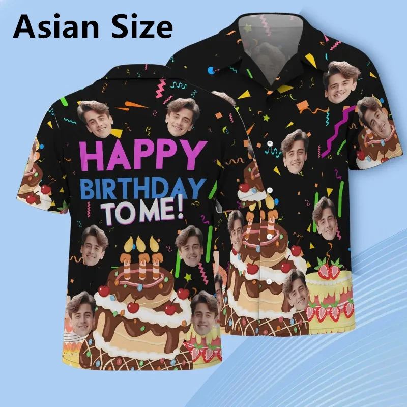 Custom Face Age Birthday Hawaiian Shirts For Men Fashion Summer Short Sleeve 3D Printed Blouse Gift Party Casual Oversized Shirt
Custom Face Age Birthday Hawaiian Shirts For Men Fashion Summer Short Sleeve 3D Printed Blouse Gift Party Casual Oversized Shirt