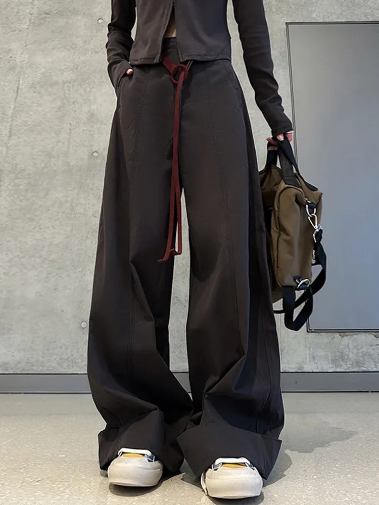 High Waist Pure Color Design Casual Pants Women's Faionable Agel Wide Leg Pants Autumn New Sle Versatile Straight Cut
High Waist Pure Color Design Casual Pants Women's Faionable Agel Wide Leg Pants Autumn New Sle Versatile Straight Cut