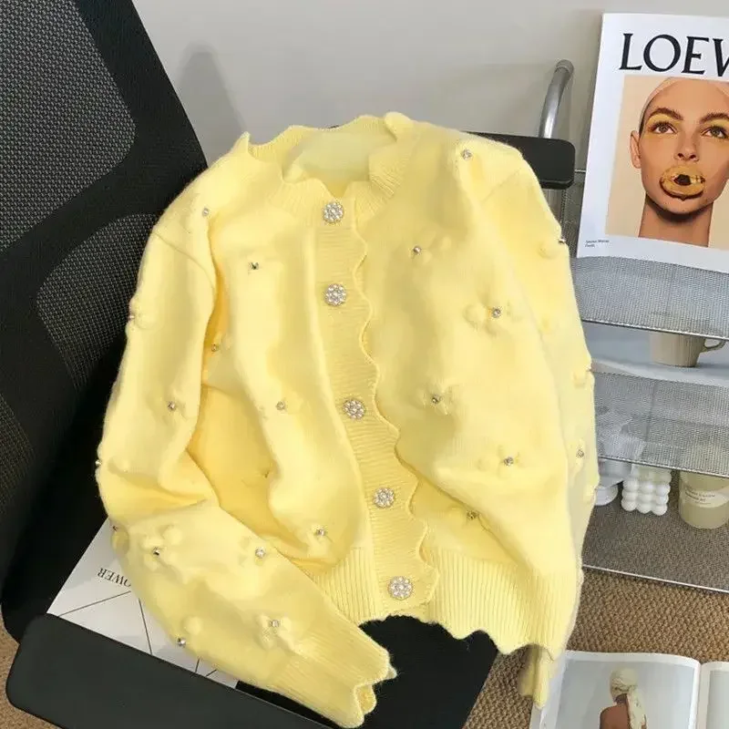 Белый вязаный открытый кардиган с вышивкой, весенний свитер с цветочным принтом, куртка, женская верхняя одежда, Новое поступление, топ на раннюю весну
Белый вязаный открытый кардиган с вышивкой, весенний свитер с цветочным принтом, куртка, женская верхняя одежда, Новое поступление, топ на раннюю весну