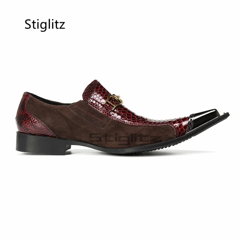 Men's Metal Buckle Dress Shoes Trendy Metal Pointed Toe Suede Leather Patchwork Low Heel Casual Business Party Dress Male Shoes
Men's Metal Buckle Dress Shoes Trendy Metal Pointed Toe Suede Leather Patchwork Low Heel Casual Business Party Dress Male Shoes