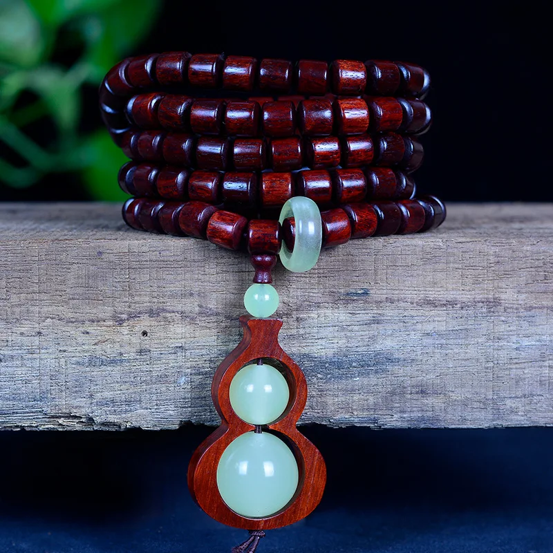 Zambian Rosewood Barrel Bead Necklace High Density Bracelet Running Ring Style+Glow-in-the-Dark Gourd Pendant Creative Bracelet
Zambian Rosewood Barrel Bead Necklace High Density Bracelet Running Ring Style+Glow-in-the-Dark Gourd Pendant Creative Bracelet