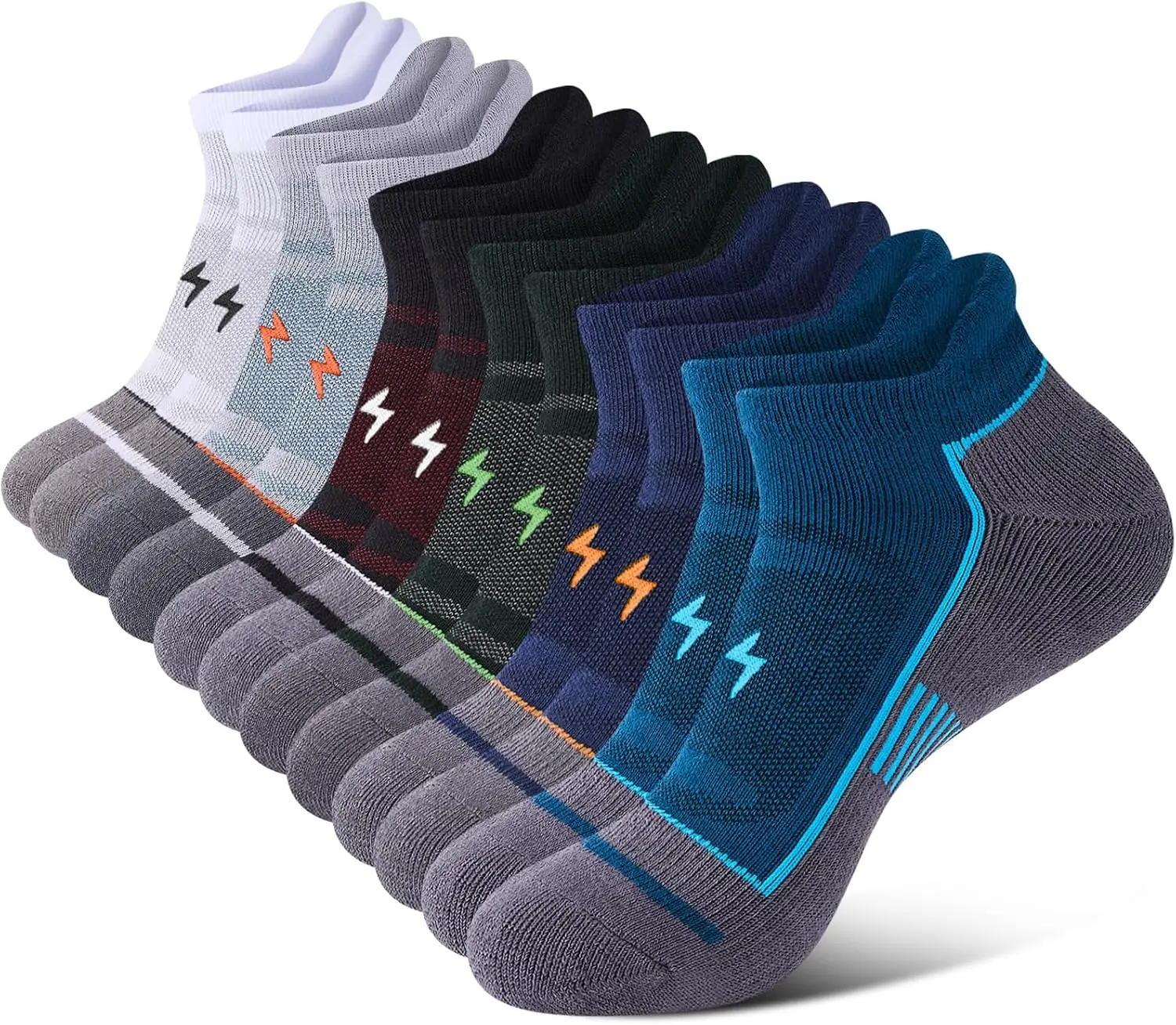 Men's Athletic Ankle Socks, Moisture-Wicking Cotton Sports Socks, Cushioned Low Cut for Running, 6 Pairs
Men's Athletic Ankle Socks, Moisture-Wicking Cotton Sports Socks, Cushioned Low Cut for Running, 6 Pairs