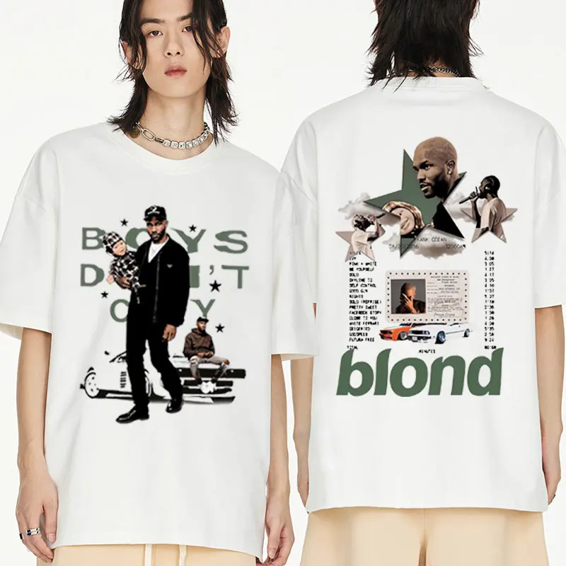 Rapper Frank Double Sided Print T Shirt Men Women Blond Hip Hop Oversized T-shirt Casual Pure Cotton Tees Shirts Short Sleeve
Rapper Frank Double Sided Print T Shirt Men Women Blond Hip Hop Oversized T-shirt Casual Pure Cotton Tees Shirts Short Sleeve