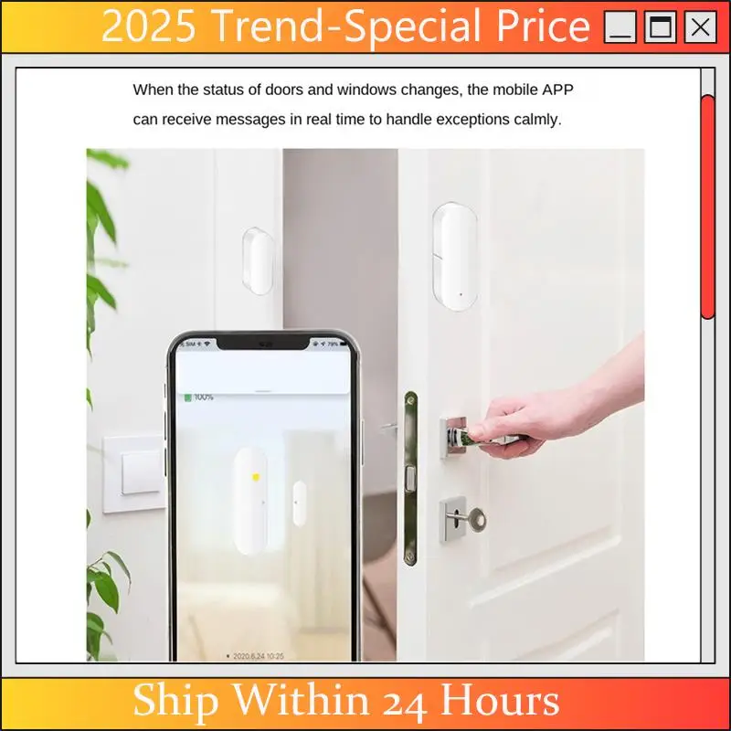 Магнитный датчик двери Zigbee Tuya Smart TUAY, открытие окна, двери, домашнее напоминание, противоугонная индукционная сигнализация
Магнитный датчик двери Zigbee Tuya Smart TUAY, открытие окна, двери, домашнее напоминание, противоугонная индукционная сигнализация