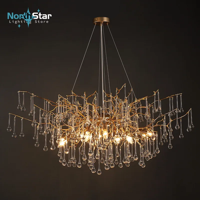 Modern Design Gold Chandelier Large Dining Table Pendant Light Custom Colored Clear Crystals Decorate The Luxurious Hall Lamp
Modern Design Gold Chandelier Large Dining Table Pendant Light Custom Colored Clear Crystals Decorate The Luxurious Hall Lamp