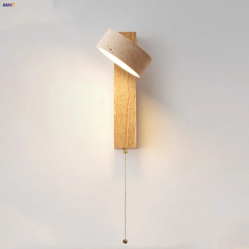 IWHD Wood Canopy LED Wall Light Fixtures Dining Room Coffee Pull Chain Switch Rotate Yellow Travertine Japan Style Bedside Lamp
IWHD Wood Canopy LED Wall Light Fixtures Dining Room Coffee Pull Chain Switch Rotate Yellow Travertine Japan Style Bedside Lamp