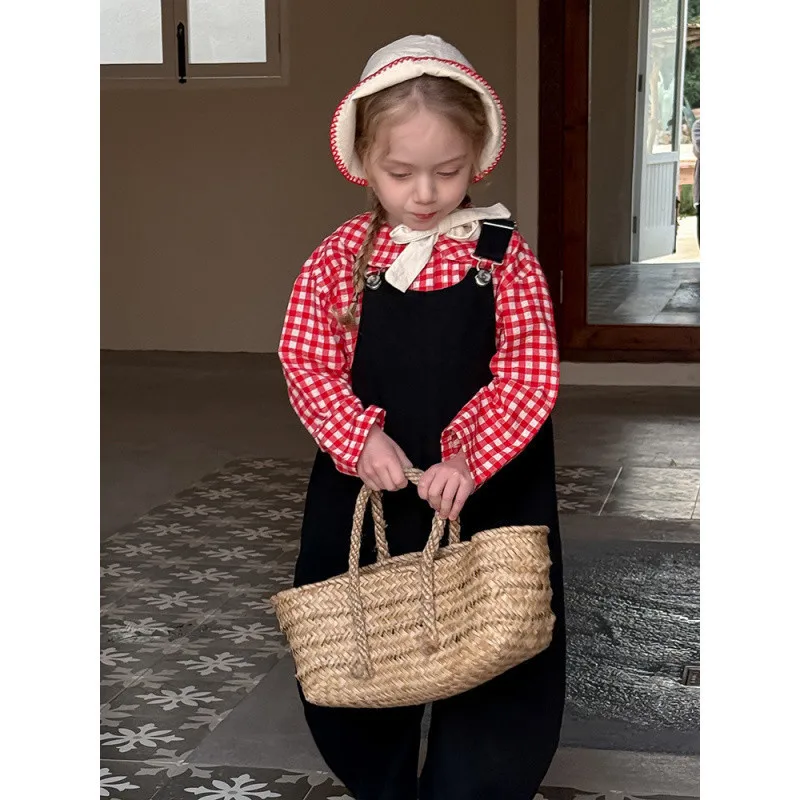 Girls Embroidery Plaid Shirts Baby Casual Lapel Tops Kids Clothes 2025 Spring New Children Long Sleeve Shirts Cotton Loose
Girls Embroidery Plaid Shirts Baby Casual Lapel Tops Kids Clothes 2025 Spring New Children Long Sleeve Shirts Cotton Loose