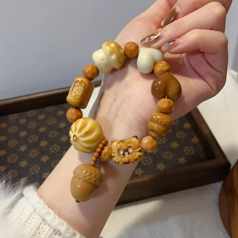 Браслет ручной работы цвета слоновой кости с фруктами, разноцветный, с одним кругом, модные ювелирные аксессуары
Браслет ручной работы цвета слоновой кости с фруктами, разноцветный, с одним кругом, модные ювелирные аксессуары