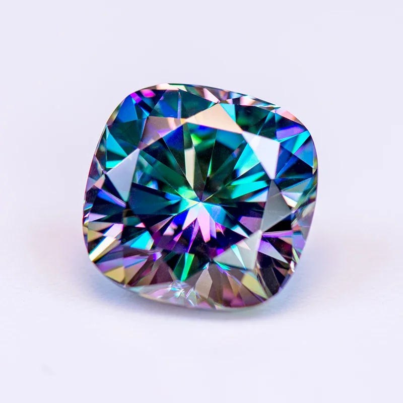 Moissanite Stone Rainbow Green Color Cushion Cut Lab Grow Diamond Charms DIY Ring Necklace Earrings Making with GRA Certificate
Moissanite Stone Rainbow Green Color Cushion Cut Lab Grow Diamond Charms DIY Ring Necklace Earrings Making with GRA Certificate