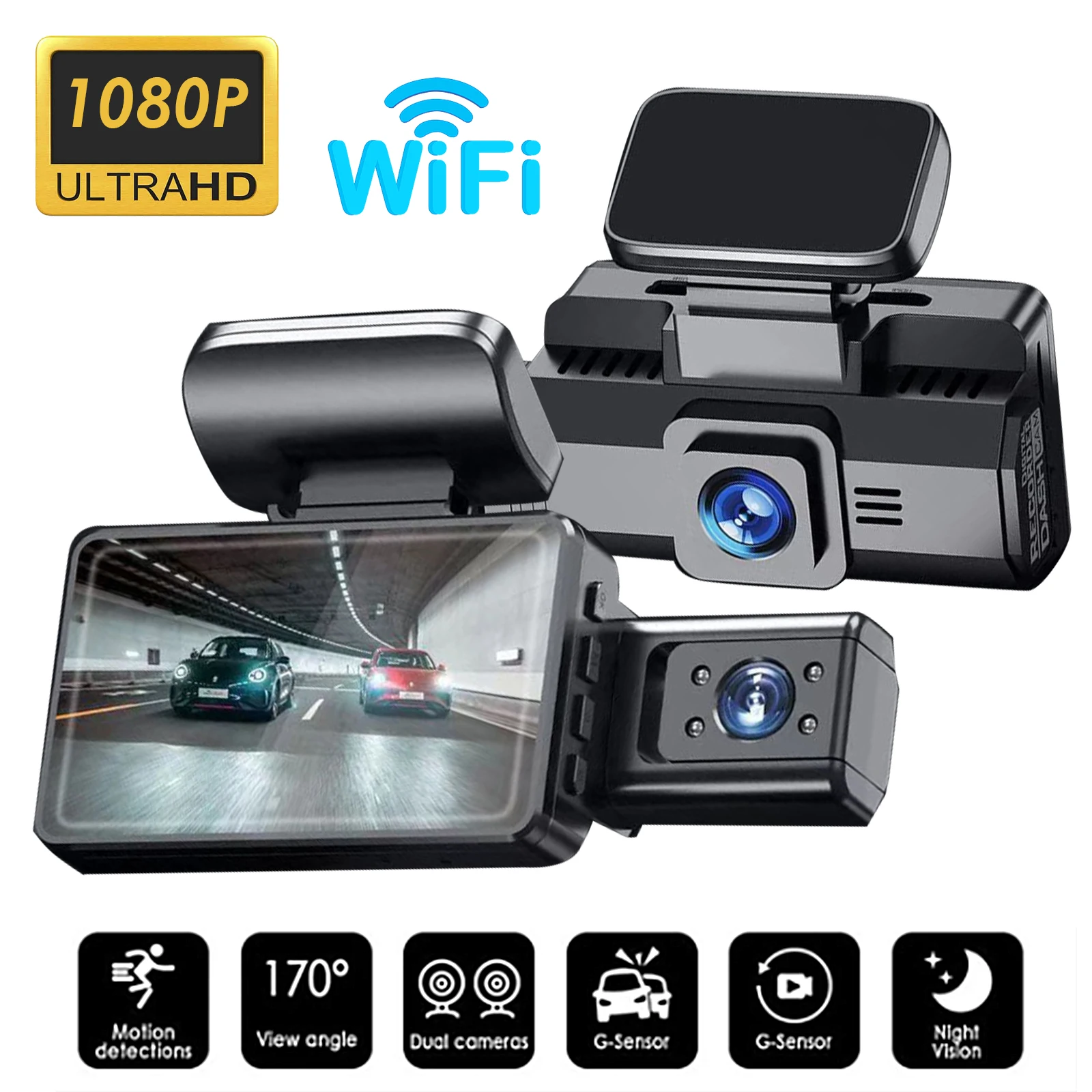 3-inch 1440P Ultra HD Car Video Recorder With WIFI Night Vision DVR Camera Loop Recording With G-Sensor Mini Camera
3-inch 1440P Ultra HD Car Video Recorder With WIFI Night Vision DVR Camera Loop Recording With G-Sensor Mini Camera