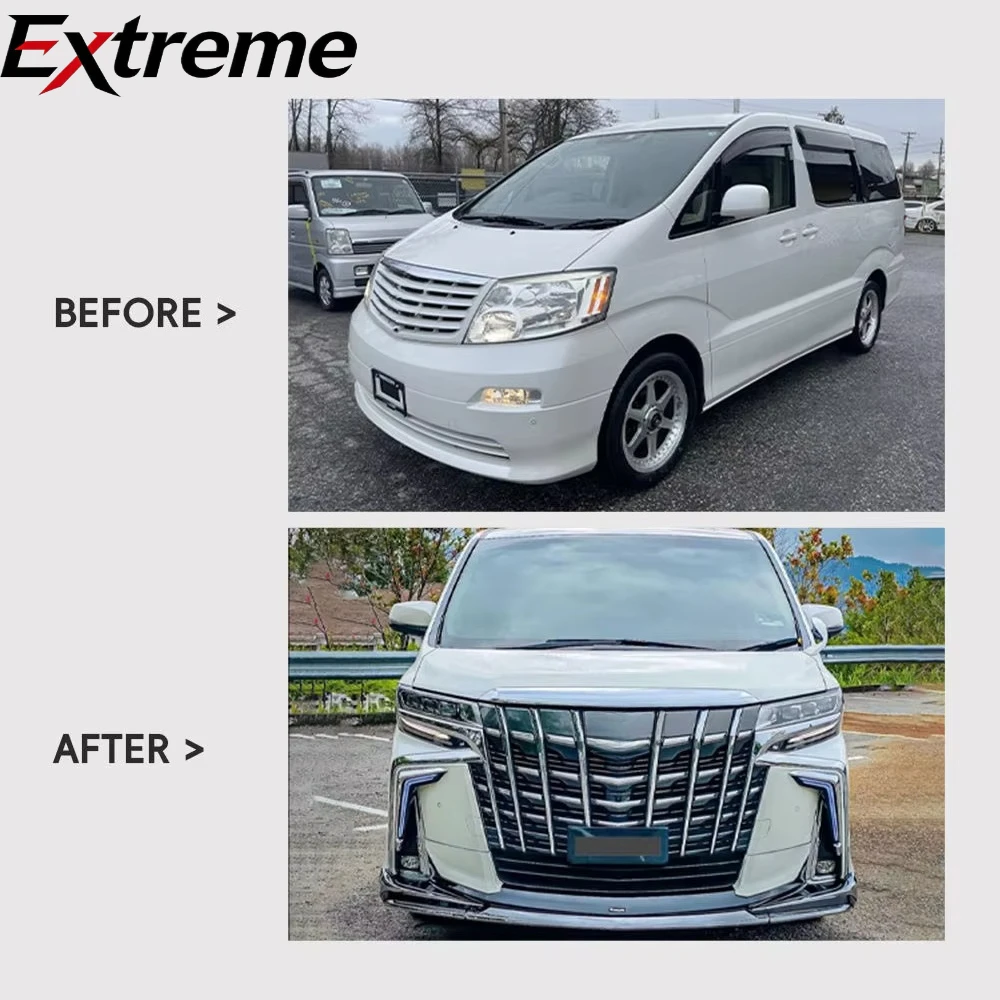 Car Body Kit Modified Body Kits Front Rear Bumper Grille Headlamp for TOYOTA Alphard 08-14 Upgrade to 2020
Car Body Kit Modified Body Kits Front Rear Bumper Grille Headlamp for TOYOTA Alphard 08-14 Upgrade to 2020