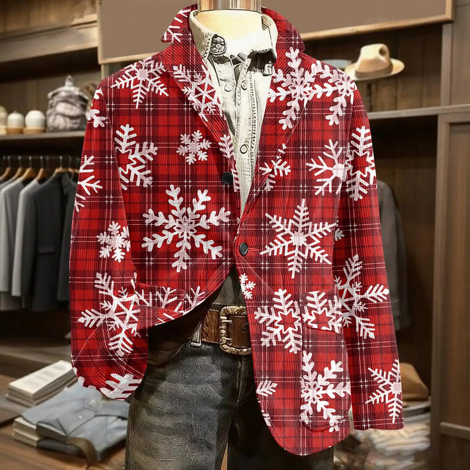 Мужской пиджак в клетку снежинки с принтом, вельветовая теплая карманная повседневная куртка, кардиган, модная мужская одежда, модная повседневная одежда
Мужской пиджак в клетку снежинки с принтом, вельветовая теплая карманная повседневная куртка, кардиган, модная мужская одежда, модная повседневная одежда
