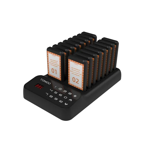 Optimal P60 Wireless Waiter Call System One-Click Queue Buzzer Pager for Restaurants Cafes Hospitals Clinics - Efficient Service