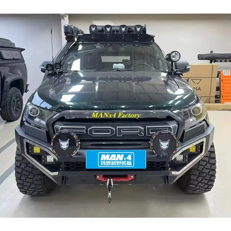 MANx4 Steel Front Bumper Bull Bar for Ford Ranger T7 T8 12-21
MANx4 Steel Front Bumper Bull Bar for Ford Ranger T7 T8 12-21
