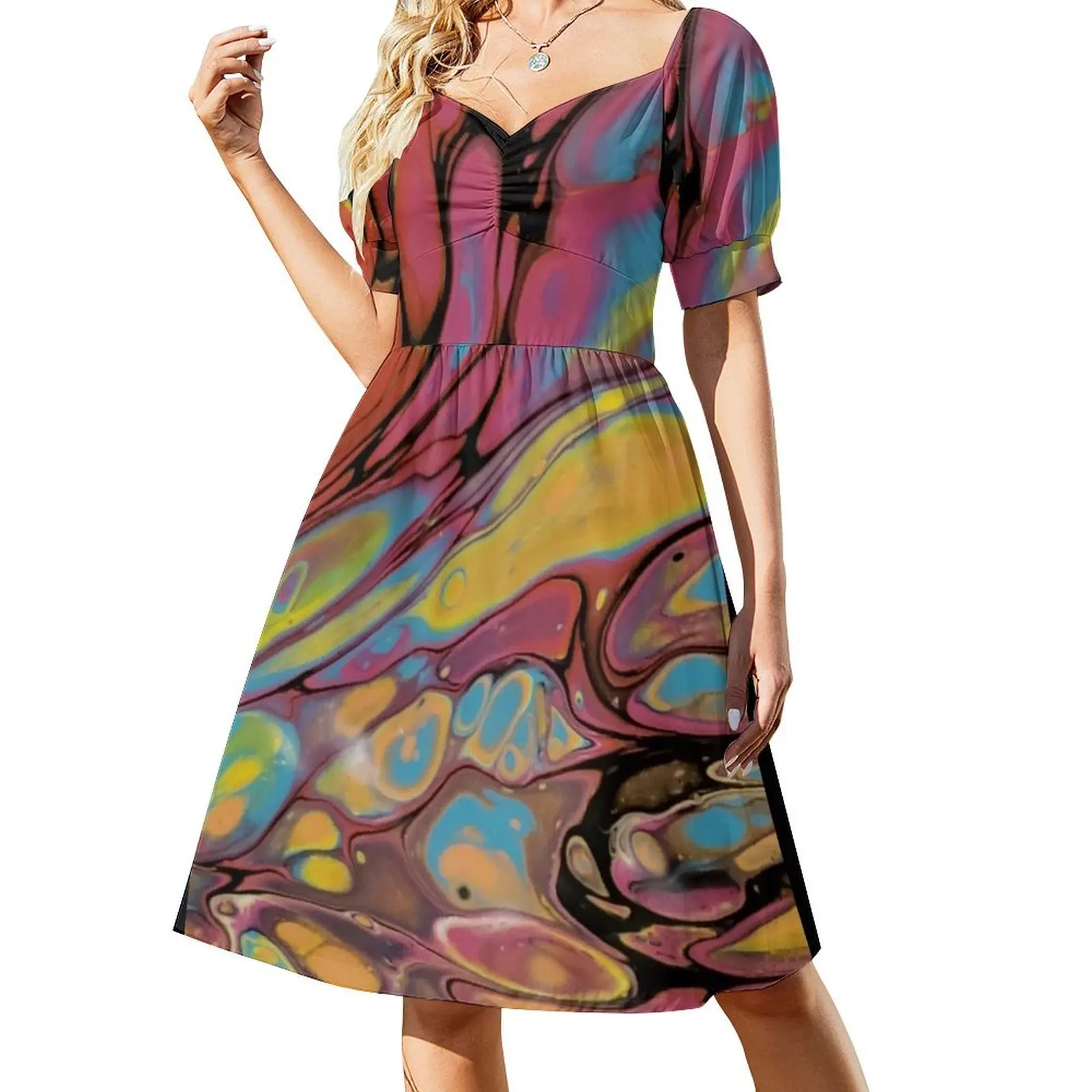 Butterfly Short-Sleeved Dress women's summer jumpsuit Women's skirt beach dresses
Butterfly Short-Sleeved Dress women's summer jumpsuit Women's skirt beach dresses