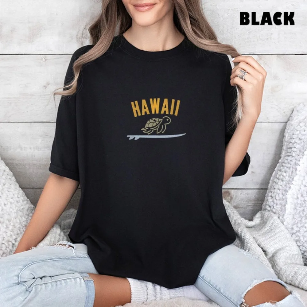 Hawaii Turtle Surf TShirt Print Tee Summer Breathable Camisetas O-neck Short-sleeve for Daily Wear Women Clothing
Hawaii Turtle Surf TShirt Print Tee Summer Breathable Camisetas O-neck Short-sleeve for Daily Wear Women Clothing