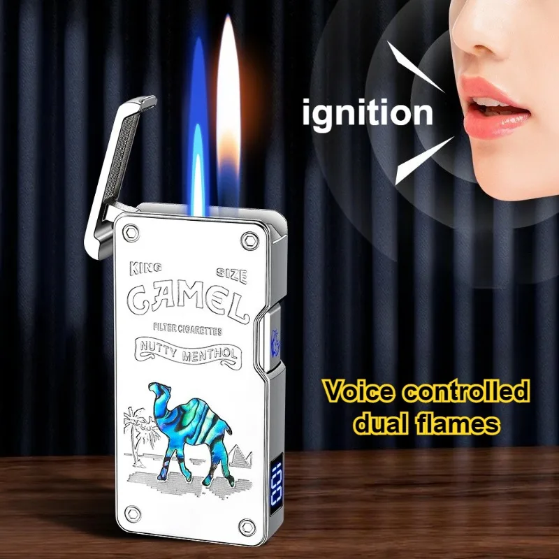 Зажигалка металлическая с зарядкой Type-C, голосовым управлением, двойным синим пламенем, ветрозащитная, на бутане, с возможностью поддува, деловой подарок
Зажигалка металлическая с зарядкой Type-C, голосовым управлением, двойным синим пламенем, ветрозащитная, на бутане, с возможностью поддува, деловой подарок