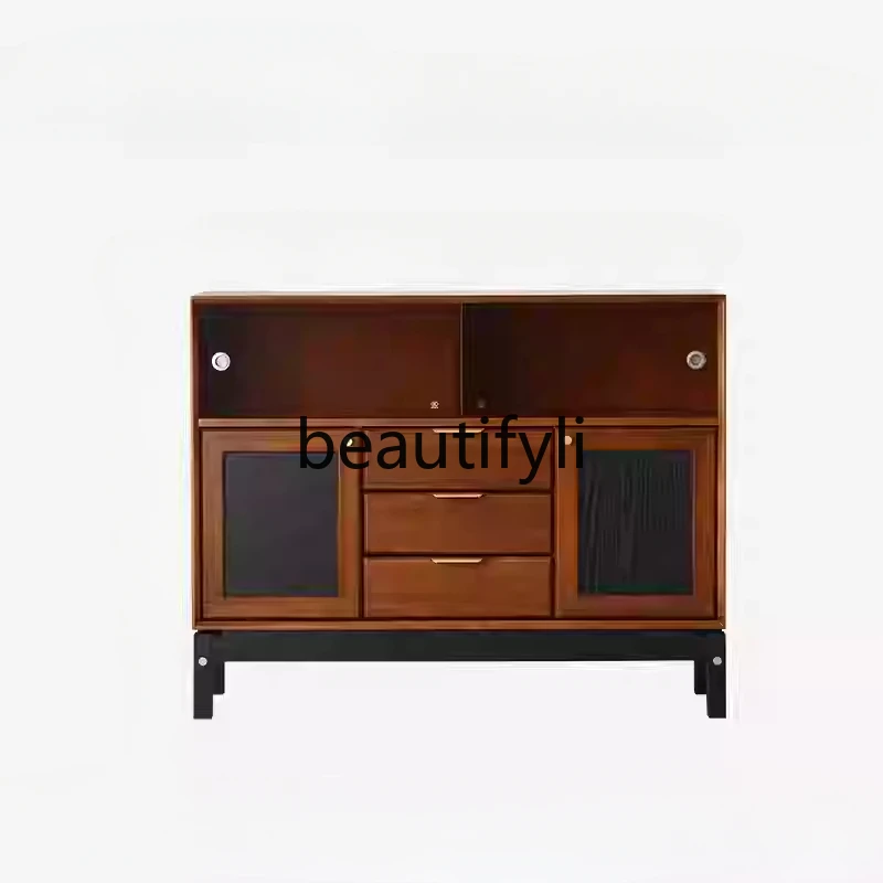 Medieval style solid wood dining side cabinet small apartment living room wall storage locker household retro
Medieval style solid wood dining side cabinet small apartment living room wall storage locker household retro