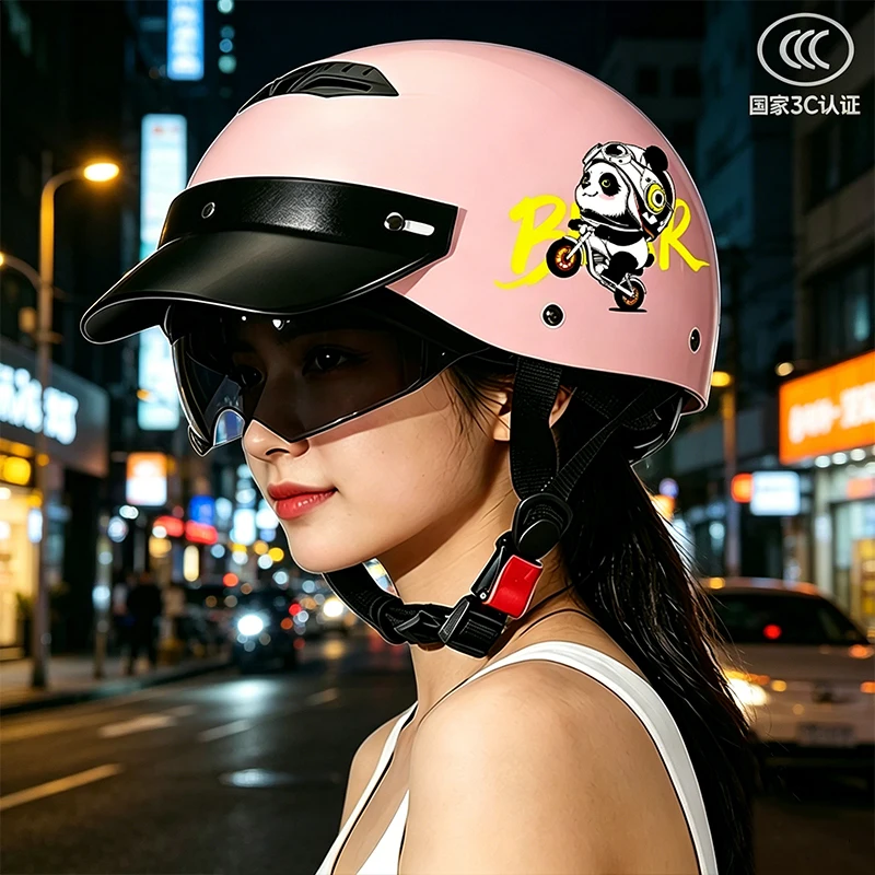 The new 3C-certified retro-brim helmet provides effective sun protection and is ideal for electric bicycle and motorcycle riders
The new 3C-certified retro-brim helmet provides effective sun protection and is ideal for electric bicycle and motorcycle riders