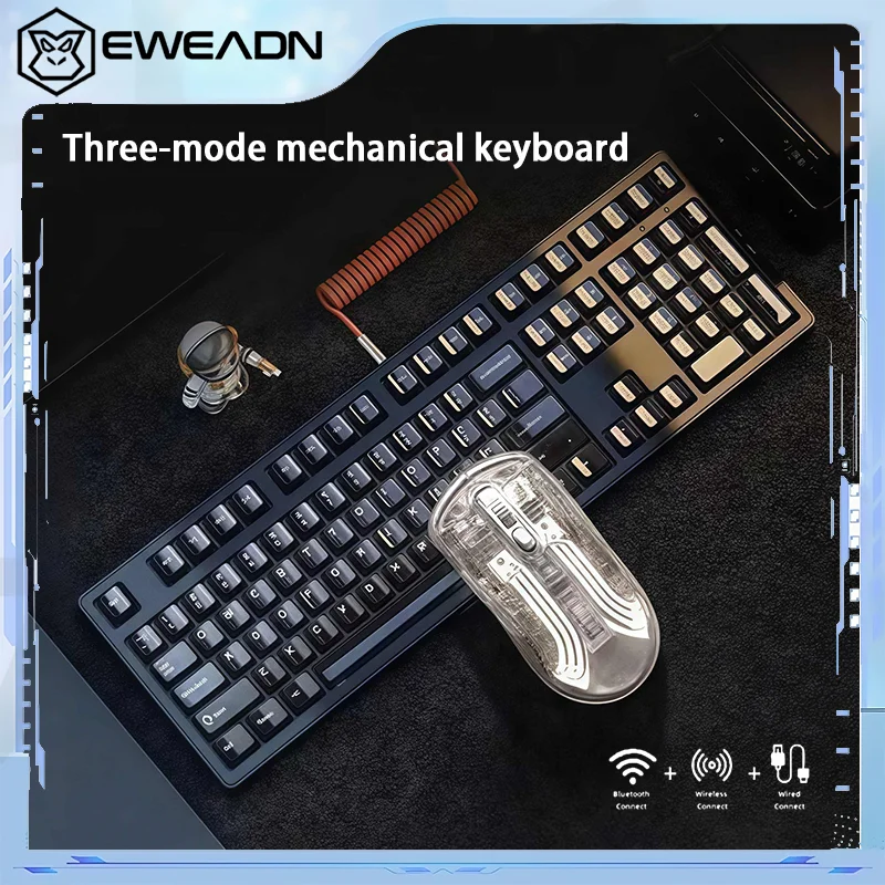 EWEADN MT87 Transparent Ice Cube Mech Keyboard Mouse Combo Triple-Mode Red Switch White Backlit 25ms Low Latency COD/Valorant
EWEADN MT87 Transparent Ice Cube Mech Keyboard Mouse Combo Triple-Mode Red Switch White Backlit 25ms Low Latency COD/Valorant