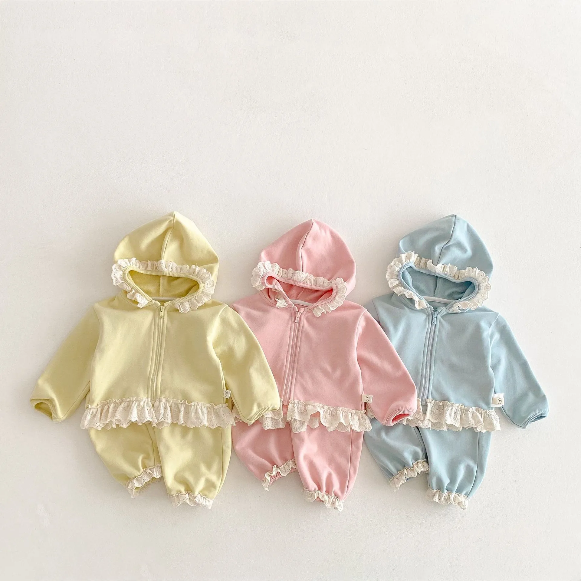 TZ250253 Girls' Korean Style Jacket New Spring 0-5 Years Baby Hooded Top Children's Lace Casual Pants Two-Piece Set
TZ250253 Girls' Korean Style Jacket New Spring 0-5 Years Baby Hooded Top Children's Lace Casual Pants Two-Piece Set