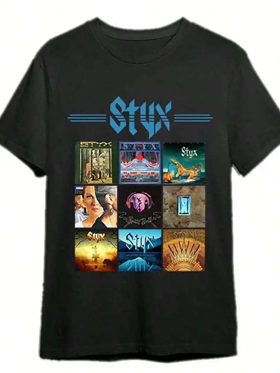Women's Black Printed T-Shirt - Fun Album Grid Design, Short Sleeves, Soft Cotton For Casual Wear
Women's Black Printed T-Shirt - Fun Album Grid Design, Short Sleeves, Soft Cotton For Casual Wear