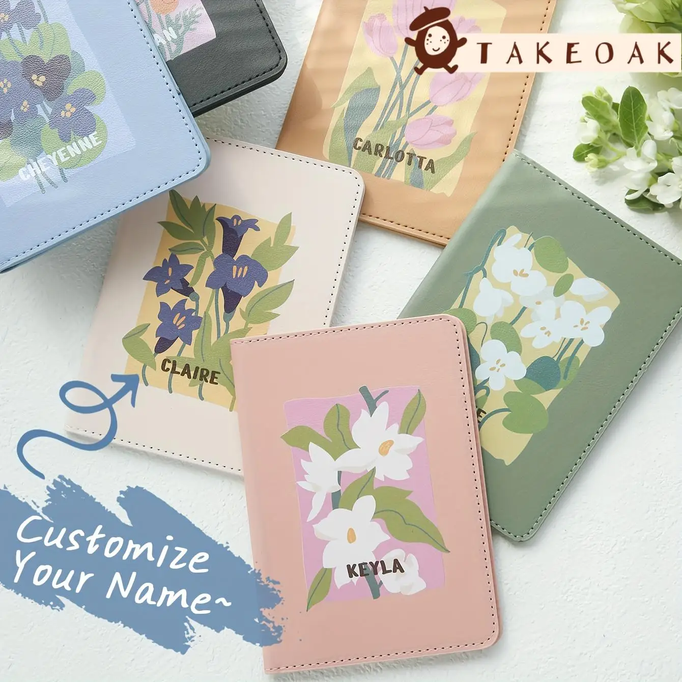 Customized Name Passport Cover with Floral Pattern Personalized Chic Passport Holder Customized Document Card Holder Travel Gift
Customized Name Passport Cover with Floral Pattern Personalized Chic Passport Holder Customized Document Card Holder Travel Gift