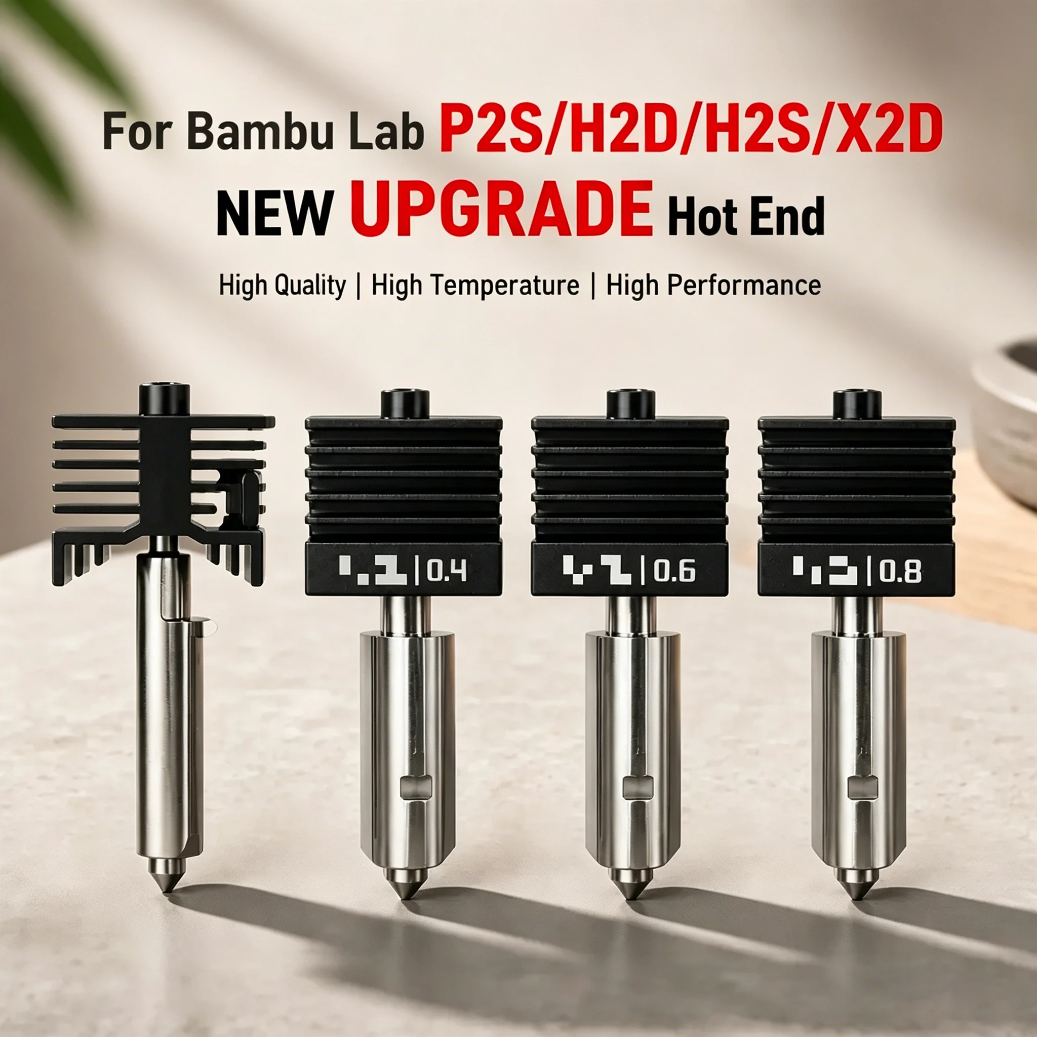 Upgrade For Bambu Lab P2S Hardened Steel Quick-Swap Extruder Hotend Print Head Nozzle Replacement for X2D P2S H2D 3D Assesories
Upgrade For Bambu Lab P2S Hardened Steel Quick-Swap Extruder Hotend Print Head Nozzle Replacement for X2D P2S H2D 3D Assesories