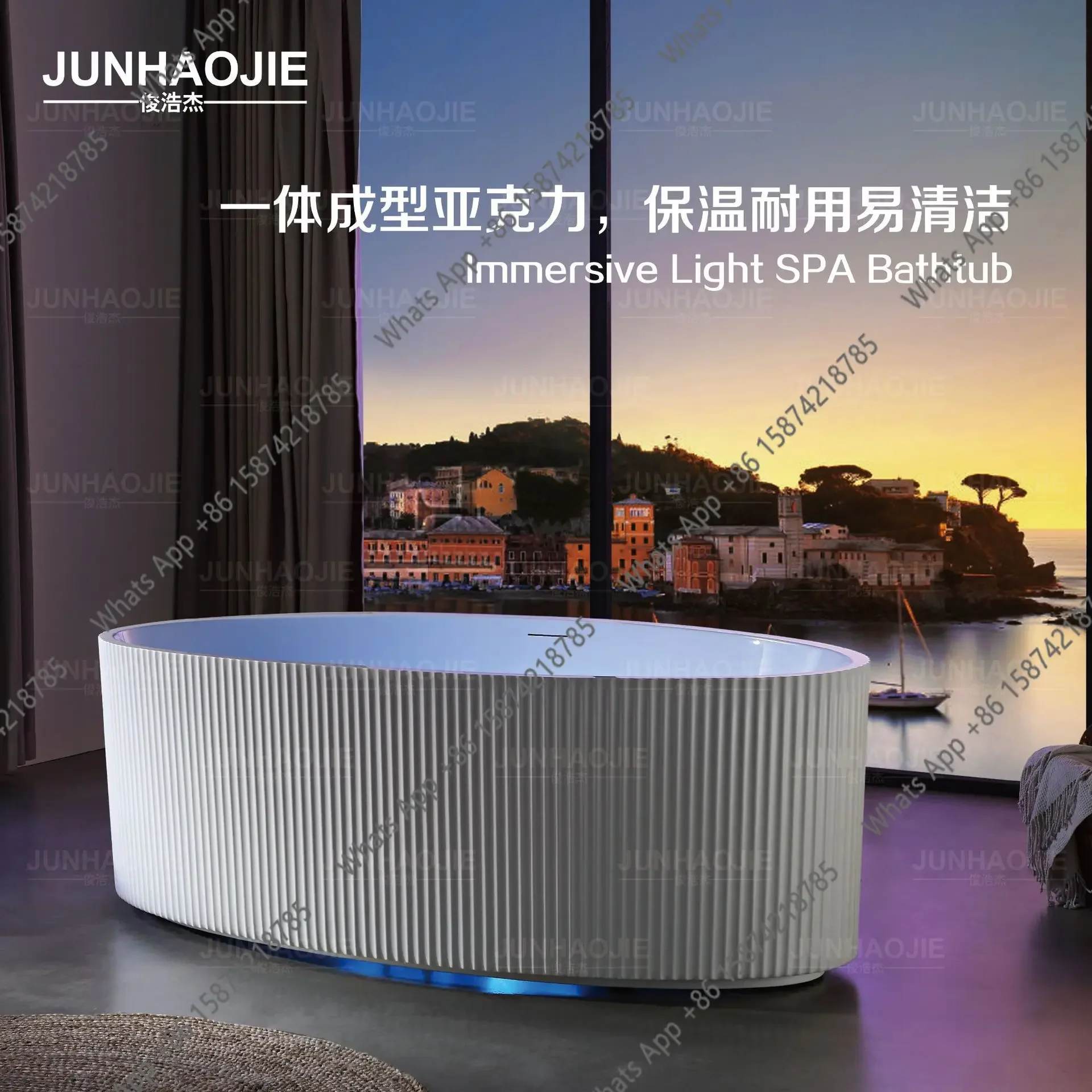X30 Oval Acrylic Stripe Bubble Jacuzzi Home Hotel Homestay Free-standing Bath
X30 Oval Acrylic Stripe Bubble Jacuzzi Home Hotel Homestay Free-standing Bath