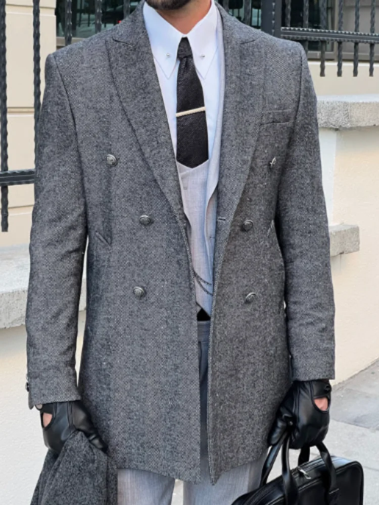 High Quality Grey Business Men Suit Groom Groomsmen Wedding Party Prom Formal Occasion Double Breasted Male Blazer Coat
High Quality Grey Business Men Suit Groom Groomsmen Wedding Party Prom Formal Occasion Double Breasted Male Blazer Coat