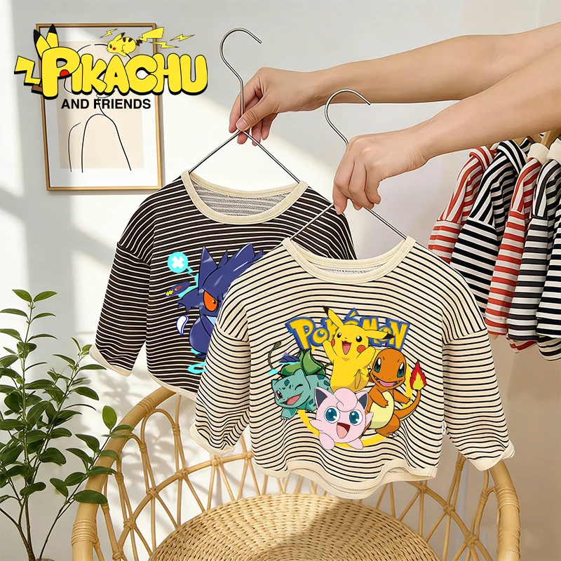 Pokemons Striped T-Shirt T-Shirts Long Sleeve Kawaii Pikachus Clothing Cartoon Tops Tees Casuals Clothes Long Sleeve Outfit Gift
Pokemons Striped T-Shirt T-Shirts Long Sleeve Kawaii Pikachus Clothing Cartoon Tops Tees Casuals Clothes Long Sleeve Outfit Gift
