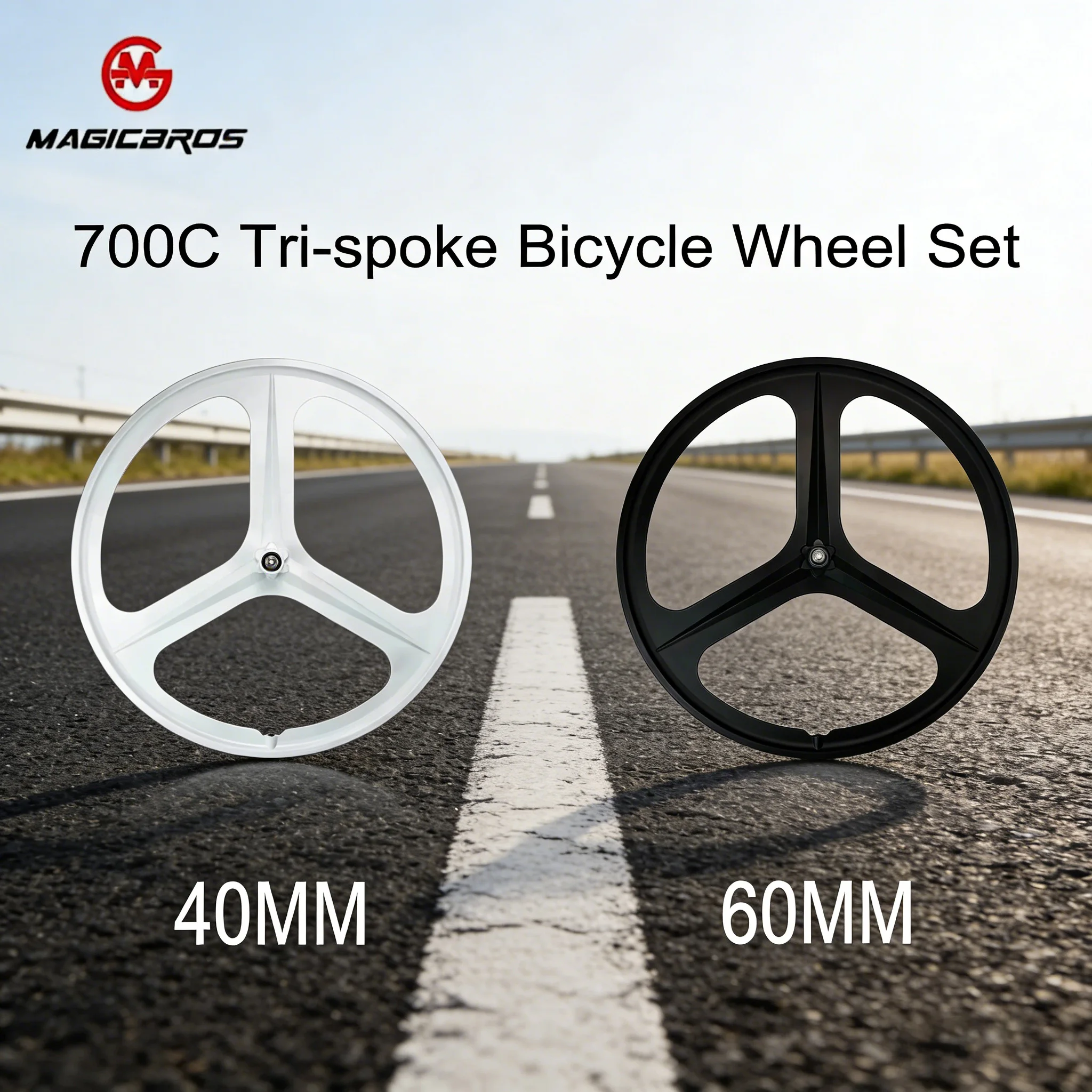 MAGICBROS Fixed Gear Bike Front Wheel 700C Three-Spoke Magnesium Alloy Hub One-Piece Track Bike Single Wheel Hub for Fixed Gear
MAGICBROS Fixed Gear Bike Front Wheel 700C Three-Spoke Magnesium Alloy Hub One-Piece Track Bike Single Wheel Hub for Fixed Gear