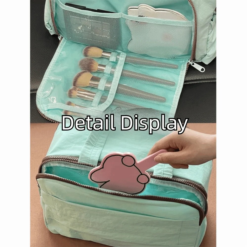Large Capacity Cosmetic Handbag Waterproof Multiple Pockets Travel Toiletry Bag Comfortable Handle Zipper Closure
Large Capacity Cosmetic Handbag Waterproof Multiple Pockets Travel Toiletry Bag Comfortable Handle Zipper Closure