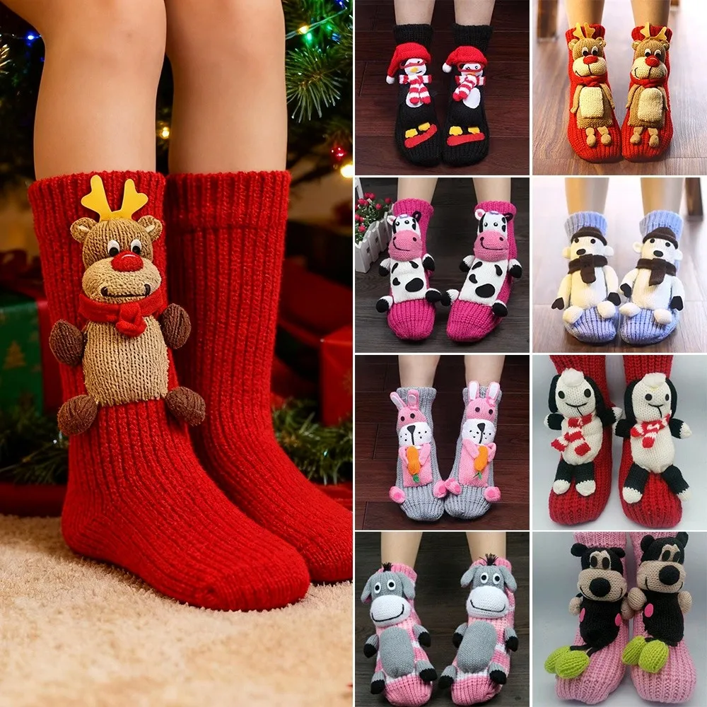 New 3D Prints Christmas Socks Hand Crocheted Thick Novelty Floor Socks Warm Breathable Animal Socks for Men & Women
New 3D Prints Christmas Socks Hand Crocheted Thick Novelty Floor Socks Warm Breathable Animal Socks for Men & Women