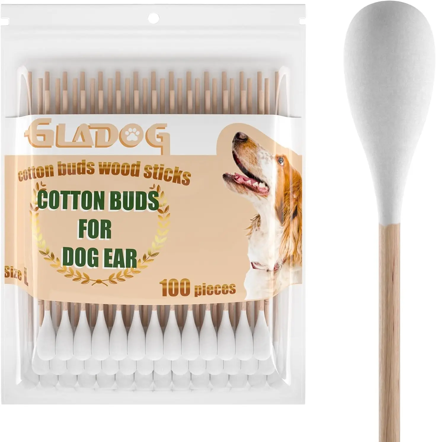 6 Inch Large Cotton Buds for Dogs, Safe Wood Handle, 100Pcs
6 Inch Large Cotton Buds for Dogs, Safe Wood Handle, 100Pcs