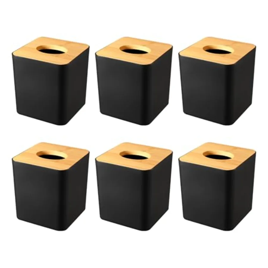 6 Pack Tissue Cover Bulk, Tissue Box Cover Bulk, Tissue Holders, Tissue Box Holder, Black Tissue Box Cover, Tissue Dispenser fo
6 Pack Tissue Cover Bulk, Tissue Box Cover Bulk, Tissue Holders, Tissue Box Holder, Black Tissue Box Cover, Tissue Dispenser fo