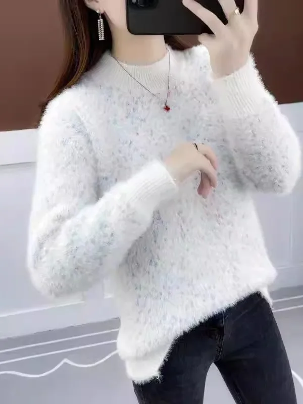 Женский вязаный свободный крой круглый свитер Ne, мягкий искусственный бархат из норки, весна-осень, модная антивозрастная цветная основа irt
Женский вязаный свободный крой круглый свитер Ne, мягкий искусственный бархат из норки, весна-осень, модная антивозрастная цветная основа irt