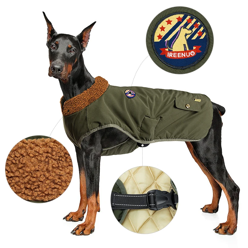 Dog Jacket Winter Waterproof Customisable Comfortable Outdoor Warm Medium Large Dog Clothing Green Windproof Pet Coat
Dog Jacket Winter Waterproof Customisable Comfortable Outdoor Warm Medium Large Dog Clothing Green Windproof Pet Coat