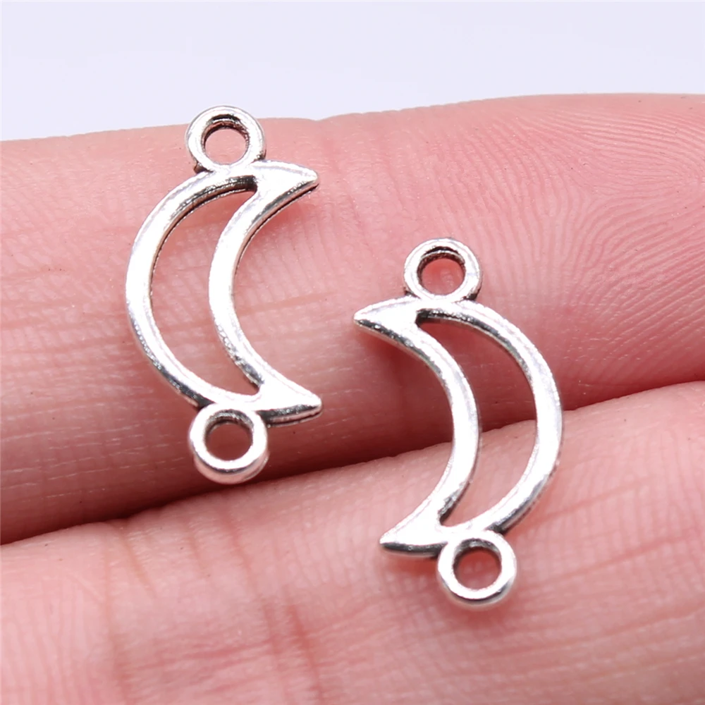Wholesale 500pcs/bag 18x9mm Charms Hollow Moon Connector Charms DIY Antique Silver Color Alloy Charms
Wholesale 500pcs/bag 18x9mm Charms Hollow Moon Connector Charms DIY Antique Silver Color Alloy Charms